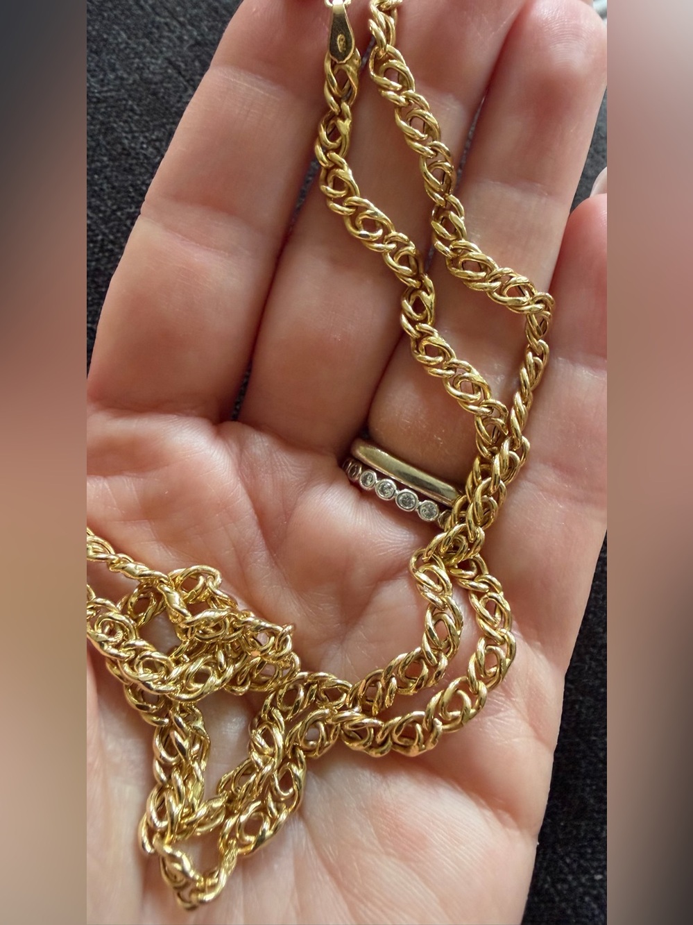 18K Yellow Solid Gold Chain Necklace - made in 🇮🇹